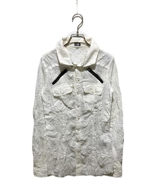 L.G.B（ルグランブルー）L.G.B (ルグランブルー) シワ加工カットオフシャツ SHIRT-G CLASSIC ホワイト サイズ:1の古着・服飾アイテム