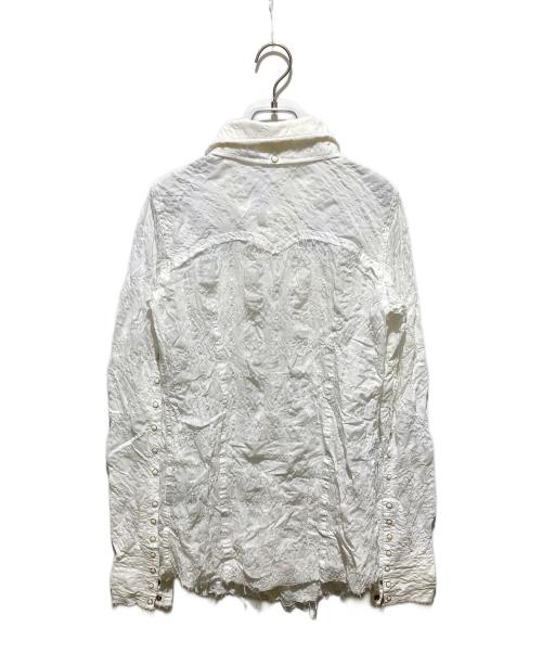L.G.B（ルグランブルー）L.G.B (ルグランブルー) シワ加工カットオフシャツ SHIRT-G CLASSIC ホワイト サイズ:1の古着・服飾アイテム