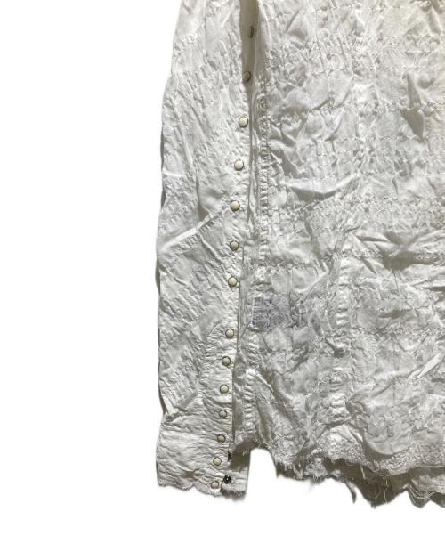 L.G.B（ルグランブルー）L.G.B (ルグランブルー) シワ加工カットオフシャツ SHIRT-G CLASSIC ホワイト サイズ:1の古着・服飾アイテム