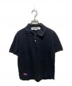 PLAY COMME des GARCONS×Invaderプレイコムデギャルソン×）の古着「AD2022/11 鹿の子ポロシャツ」｜ブラック