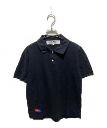 PLAY COMME des GARCONS×Invader（プレイコムデギャルソン）の古着「AD2022/11 鹿の子ポロシャツ」｜ブラック