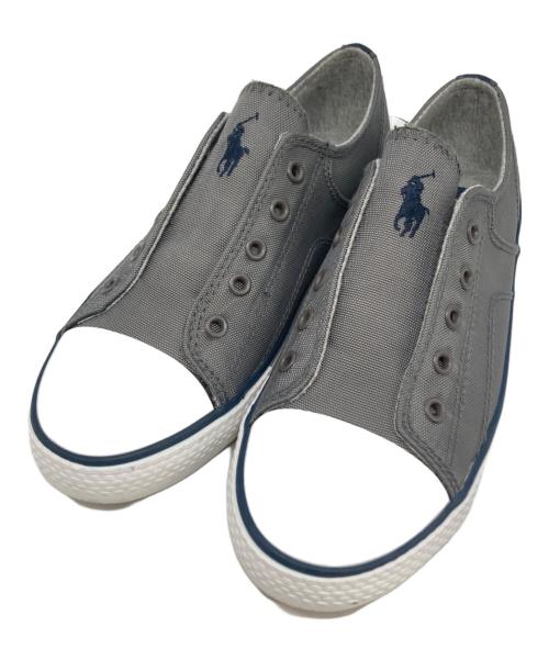 POLO RALPH LAUREN（ポロ・ラルフローレン）POLO RALPH LAUREN (ポロ・ラルフローレン) スリッポン グレー サイズ:23.5cmの古着・服飾アイテム