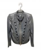 L.G.Bルグランブルー）の古着「パンチングレザーナポレオンジャケット/CAVALRY 3/4」｜ブラック