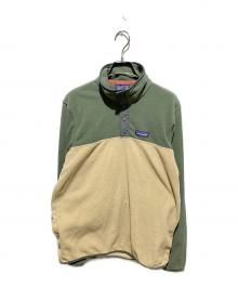 Patagonia（パタゴニア）の古着「SP20 Micro D Snap-T Fleece Pullover」｜ベージュ×グリーン