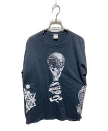 GILDAN（ギルダン）の古着「M.C.Escher 騙し絵ロングスリーブTシャツ」｜ブラック