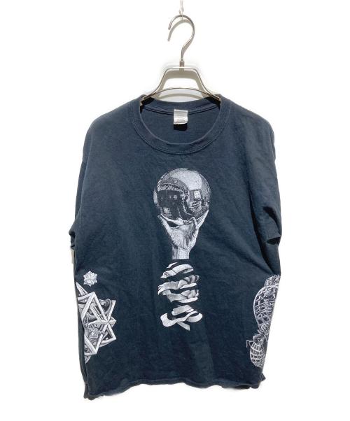 GILDAN（ギルダン）GILDAN (ギルダン) M.C.Escher 騙し絵ロングスリーブTシャツ ブラック サイズ:Mの古着・服飾アイテム