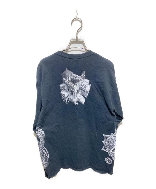 GILDAN（ギルダン）GILDAN (ギルダン) M.C.Escher 騙し絵ロングスリーブTシャツ ブラック サイズ:Mの古着・服飾アイテム