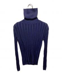 Acne studios（アクネ ストゥディオズ）の古着「レーヨンリブタートルニット」｜パープル