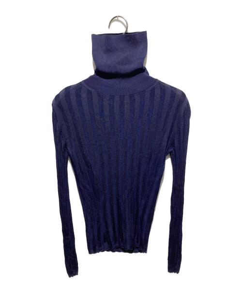 Acne studios（アクネ ストゥディオズ）Acne studios (アクネ ストゥディオズ) レーヨンリブタートルニット パープル サイズ:XXSの古着・服飾アイテム