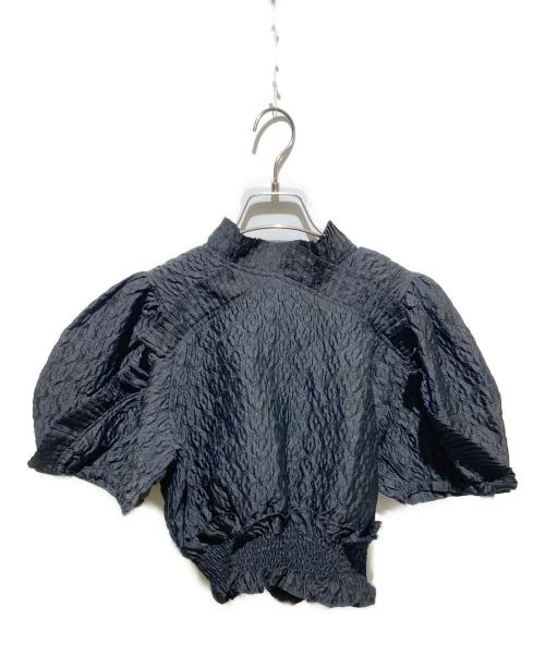 Sister Jane（シスタージェーン）Sister Jane (シスタージェーン) Chelsea Jacquard Pleat Top/チェルシージャガードプリーツトップ ブラック サイズ:不明の古着・服飾アイテム