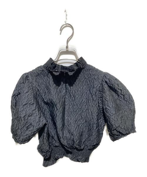 Sister Jane（シスタージェーン）Sister Jane (シスタージェーン) Chelsea Jacquard Pleat Top/チェルシージャガードプリーツトップ ブラック サイズ:不明の古着・服飾アイテム