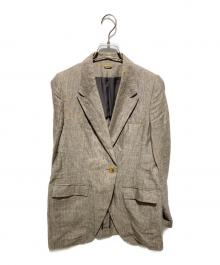 MUSE（ミューズ）の古着「リネン OXジャケット」｜ベージュ