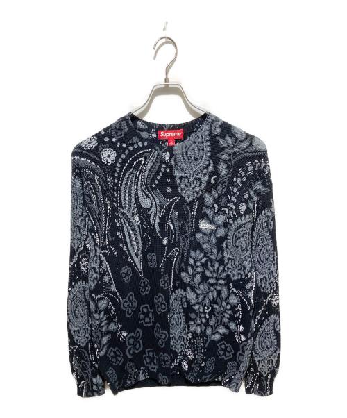 SUPREME（シュプリーム）SUPREME (シュプリーム) 24SS Printed Paisley Sweater ホワイト×ブラック サイズ:Lの古着・服飾アイテム
