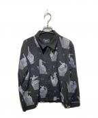 glambグラム）の古着「SMOKE総柄シャツ」｜ブラック