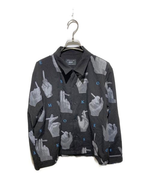 glamb（グラム）glamb (グラム) SMOKE総柄シャツ ブラック サイズ:1の古着・服飾アイテム