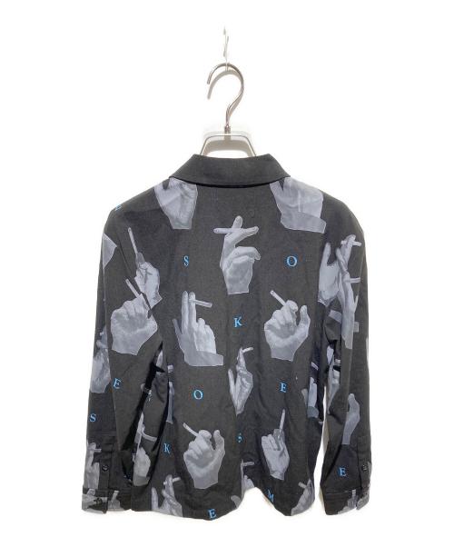 glamb（グラム）glamb (グラム) SMOKE総柄シャツ ブラック サイズ:1の古着・服飾アイテム