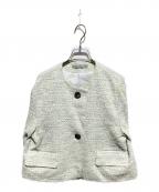 theory luxeセオリーリュクス）の古着「ツイードクロップドジャケット」｜グリーン