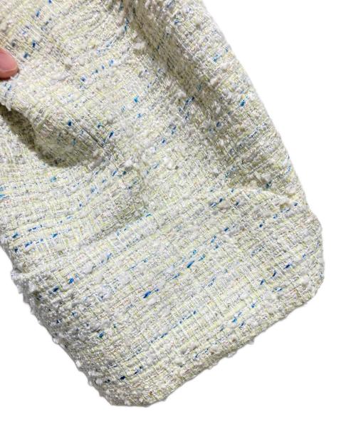 theory luxe（セオリーリュクス）theory luxe (セオリーリュクス) ツイードクロップドジャケット グリーン サイズ:38の古着・服飾アイテム