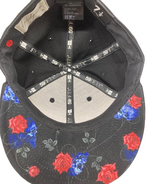 Yohji Yamamoto pour homme（ヨウジヤマモト プールオム）Yohji Yamamoto pour homme (ヨウジヤマモト プールオム) New Era (ニューエラ) スカルローズベースボールキャップ ブラック サイズ:7　1/4の古着・服飾アイテム