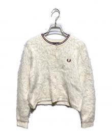 FRED PERRY（フレッドペリー）の古着「【別注】Fluffy Crewneck Knit Cardigan」｜アイボリー