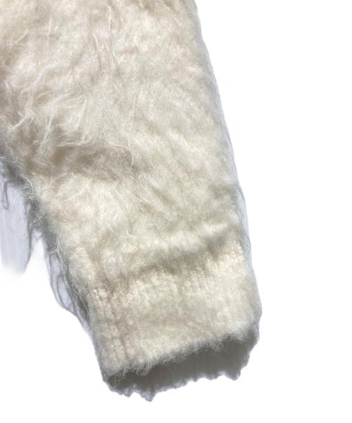 FRED PERRY（フレッドペリー）FRED PERRY (フレッドペリー) 【別注】Fluffy Crewneck Knit Cardigan アイボリー サイズ:160-166の古着・服飾アイテム