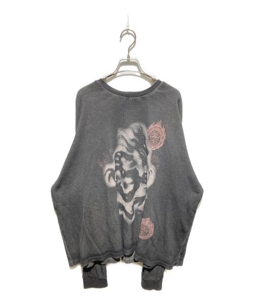 TOUR（ツアー）TOUR (ツアー) サーマルカットソー ブラック サイズ:ＸＬの古着・服飾アイテム