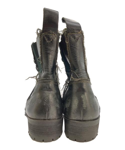 Alfredo BANNISTER（アルフレッドバニスター）Alfredo BANNISTER (アルフレッドバニスター) アーカイブニットレイヤードブーツ ブラック サイズ:42の古着・服飾アイテム