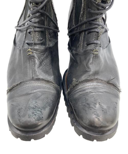 Alfredo BANNISTER（アルフレッドバニスター）Alfredo BANNISTER (アルフレッドバニスター) アーカイブニットレイヤードブーツ ブラック サイズ:42の古着・服飾アイテム