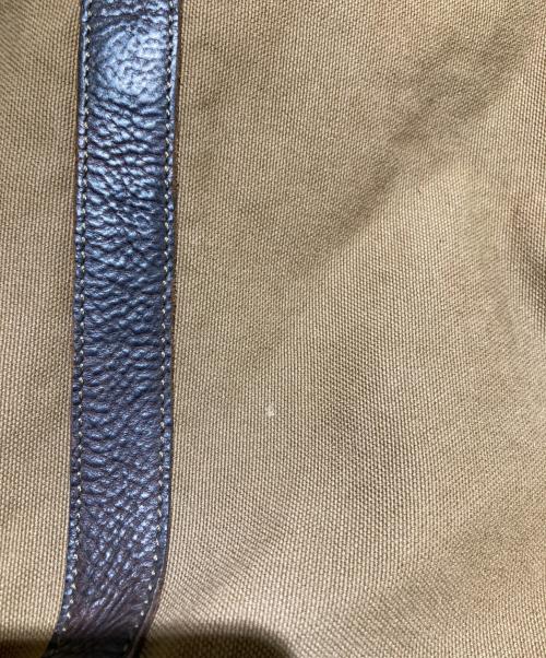 RRL（ダブルアールエル）RRL (ダブルアールエル) イタリア製レザーキャンバストートバッグ ブラウンの古着・服飾アイテム