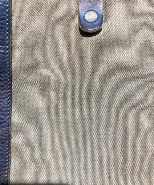 RRL（ダブルアールエル）RRL (ダブルアールエル) イタリア製レザーキャンバストートバッグ ブラウンの古着・服飾アイテム