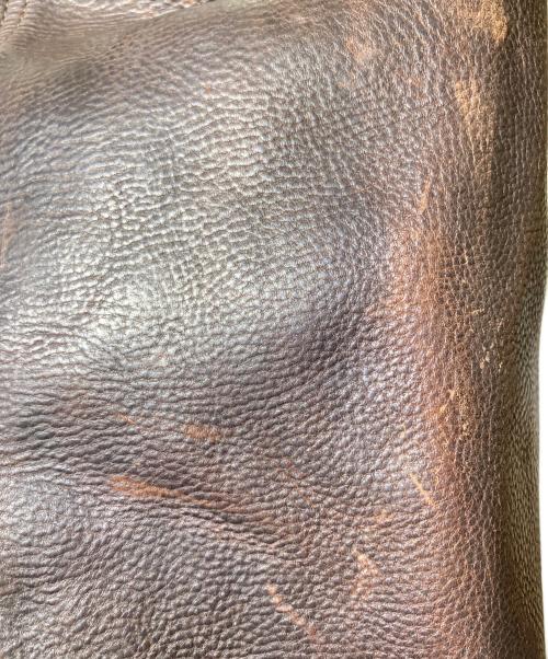 RRL（ダブルアールエル）RRL (ダブルアールエル) イタリア製レザーキャンバストートバッグ ブラウンの古着・服飾アイテム