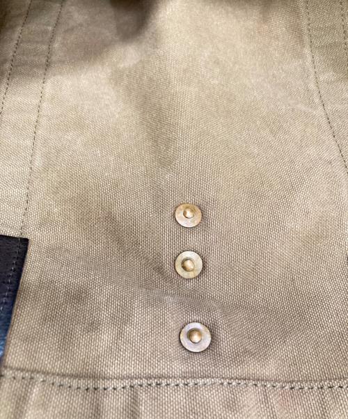 RRL（ダブルアールエル）RRL (ダブルアールエル) イタリア製レザーキャンバストートバッグ ブラウンの古着・服飾アイテム