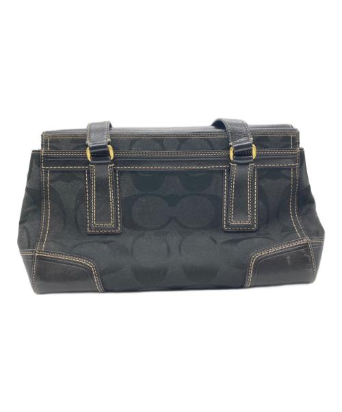 COACH（コーチ）COACH (コーチ) シグネチャーハンドバッグ ブラックの古着・服飾アイテム