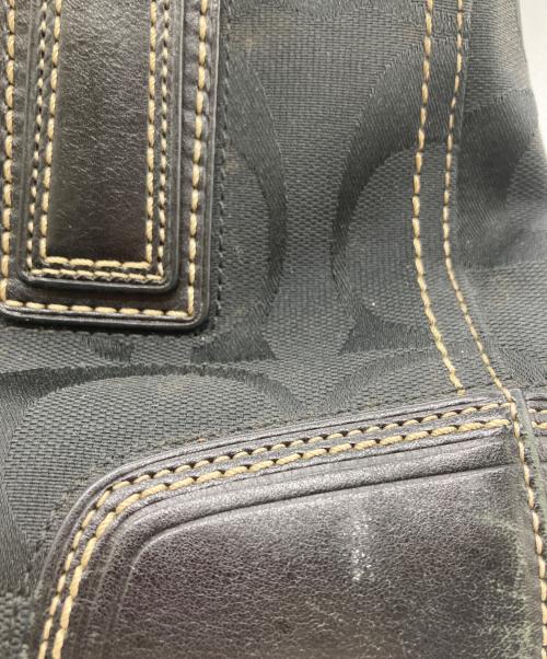 COACH（コーチ）COACH (コーチ) シグネチャーハンドバッグ ブラックの古着・服飾アイテム
