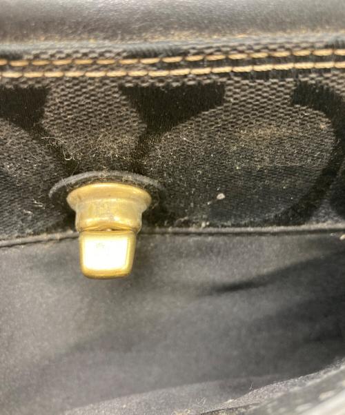 COACH（コーチ）COACH (コーチ) シグネチャーハンドバッグ ブラックの古着・服飾アイテム