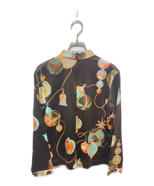 LEONARD（レオナール）LEONARD (レオナール) 総柄カットソー ブラウン サイズ:42の古着・服飾アイテム