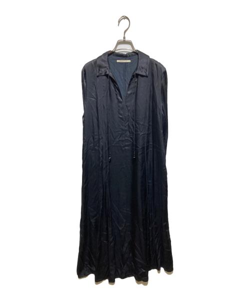 ne quittez pas（ヌキテパ）ne quittez pas (ヌキテパ) レーヨンサテンワンピース ブラック サイズ:Sの古着・服飾アイテム