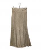 Nobleノーブル）の古着「フレアスカート」｜ベージュ