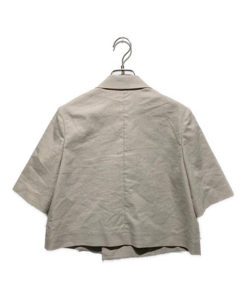 Noble（ノーブル）Noble (ノーブル) ハーフスリーブボクシージャケット ベージュ サイズ:38の古着・服飾アイテム