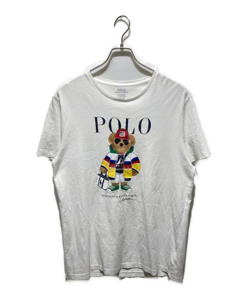 POLO RALPH LAUREN（ポロ・ラルフローレン）POLO RALPH LAUREN (ポロ・ラルフローレン) プリントTシャツ ホワイト サイズ:Lの古着・服飾アイテム