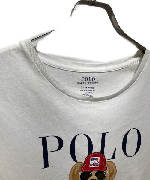 POLO RALPH LAUREN（ポロ・ラルフローレン）POLO RALPH LAUREN (ポロ・ラルフローレン) プリントTシャツ ホワイト サイズ:Lの古着・服飾アイテム