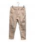 BRUNELLO CUCINELLI（ブルネロクチネリ）の古着「レザーパッチロゴデニムパンツ」｜ベージュ
