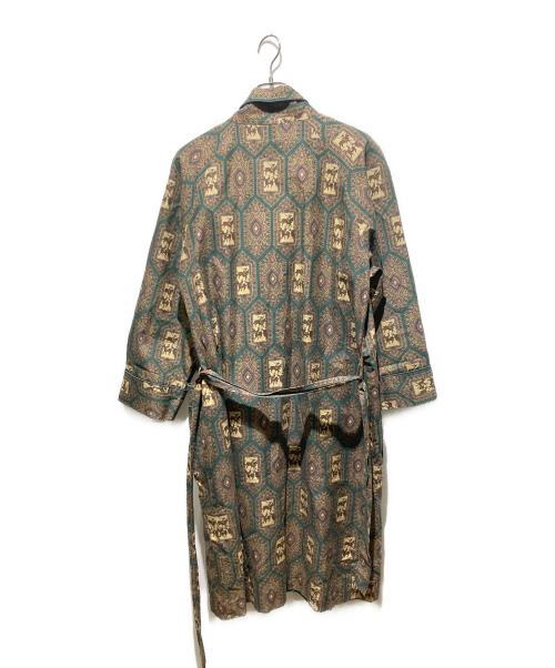 Burberry's（バーバリー）Burberry's (バーバリー) 乗馬柄ガウンコート グリーン サイズ:Lの古着・服飾アイテム