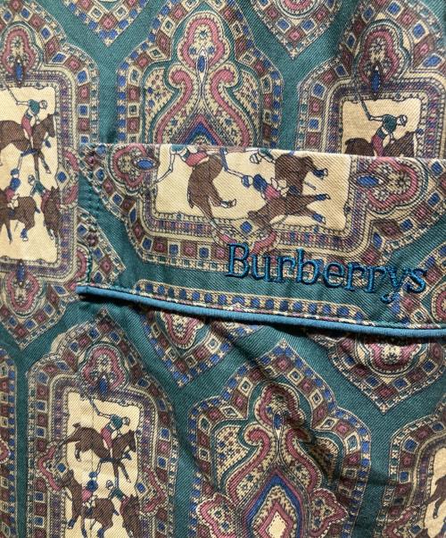 Burberry's（バーバリー）Burberry's (バーバリー) 乗馬柄ガウンコート グリーン サイズ:Lの古着・服飾アイテム