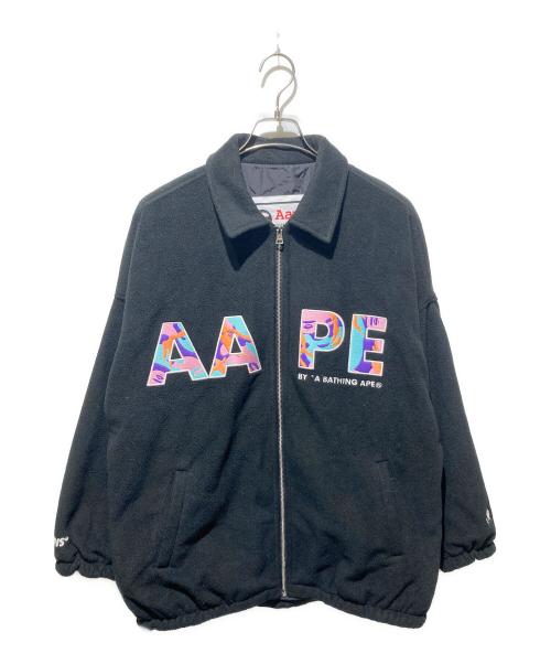 Aape BY A BATHING APE（エーエイプ バイ アベイシングエイプ）Aape BY A BATHING APE (エーエイプ バイ アベイシングエイプ) ジップアップフリースジャケット ブラック サイズ:XSの古着・服飾アイテム