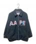 Aape BY A BATHING APE（エーエイプ バイ アベイシングエイプ）の古着「ジップアップフリースジャケット」｜ブラック