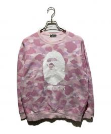 A BATHING APE（アベイシングエイプ）の古着「クルーネックスウェット」｜ピンク