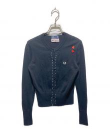 FRED PERRY×AMY WINEHOUSE（フレッドペリー×アイミー・ワインハウス）の古着「刺繍カーディガン」｜ブラック