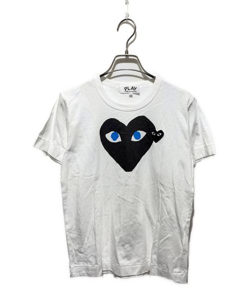 PLAY COMME des GARCONS（プレイコムデギャルソン）PLAY COMME des GARCONS (プレイコムデギャルソン) AD2018/8 プリントｔシャツ ホワイト サイズ:Mの古着・服飾アイテム