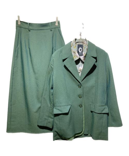 dresseum（ドレジアム）dresseum (ドレジアム) レイヤードヘリンボーンスリーピースセットアップ グリーン サイズ:Sの古着・服飾アイテム